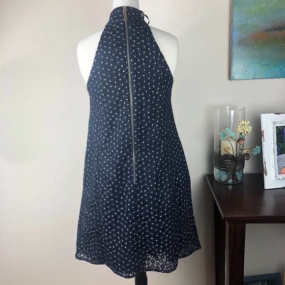 NWT Ted Baker Navy Luxe Embroidered Halter Dress - Picture 5 of 15